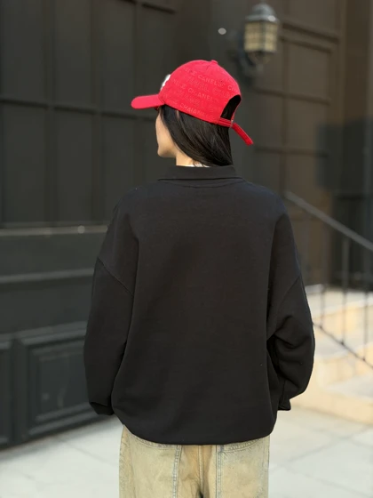 پولو شرت اورجینال پول اند بیر مشکی/Original Pull & Bear Polo shirt