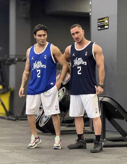 ست بسکتبالی لس آنجلس (Los Angeles) پارچه فلامنت سوزنی طرح آجری (8 رنگ)