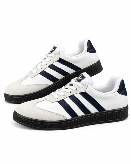 کفش کتانی زنانه مدل ونس سامبا سفید سرمه ADIDAS SAMBA