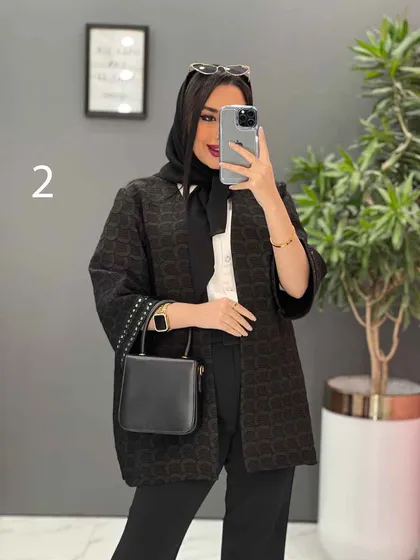 مانتو کتی آستین پولک دوزی