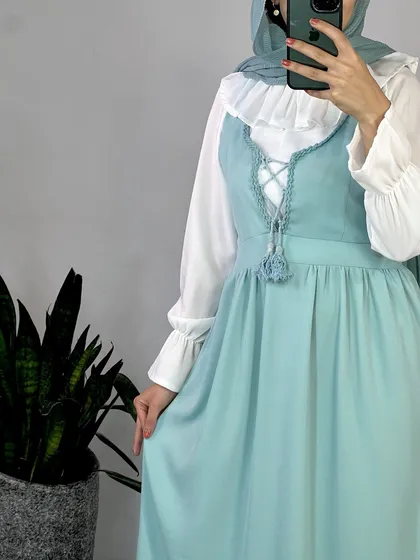 ست شومیز و سارافون کلارا(ارسال رایگان)