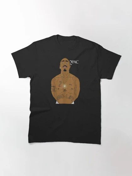 تیشرت لانگ 2PAC طرح Thug Life Classic T-Shirt کد 190081