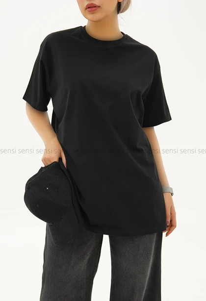 تیشرت لانگ پنبه رنگی کد1005339