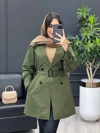 بارانی چهاردکمه سرشانه پاگن