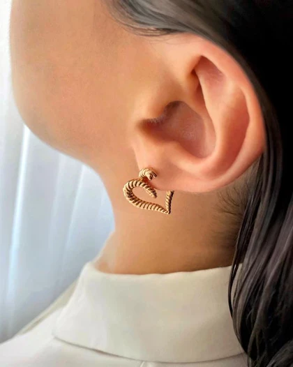 گوشواره قلب طنابی ژوپینگ