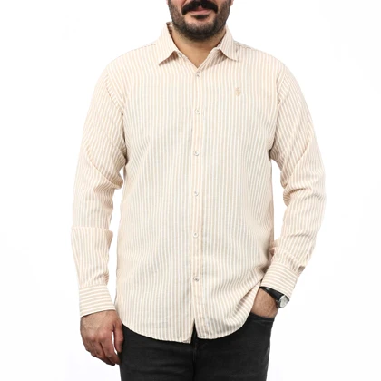 پیراهن آستین بلند راه راه مردانه مدل 6102107
