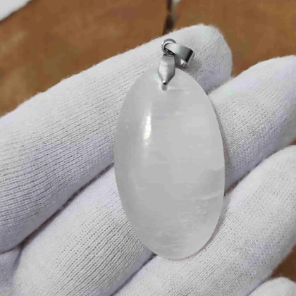 سنگ سلنایت کد 12 (به همراه زنجیر استیل و بند چرمی)