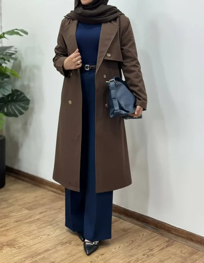 ترنچ کت بلند ضد آب آیسو بارین