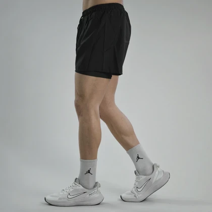 شلوارک کشاله دار ورزشی مردانه مدل 4K1093 مشکی