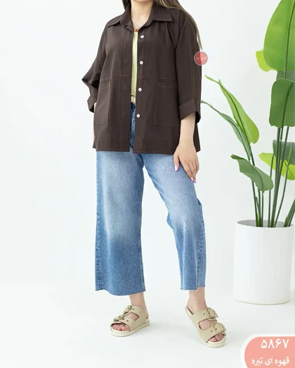 شومیز باکسی دوجیب 5867