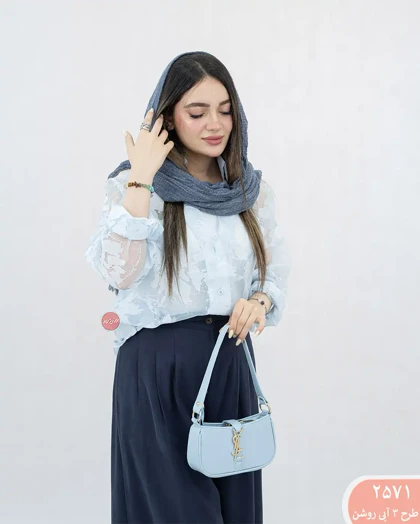 شومیز یقه هفت شیشه ای زنانه 2571 | الینور