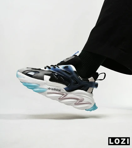 کفش کتانی مردانه سفید آبی ADIDAS A700