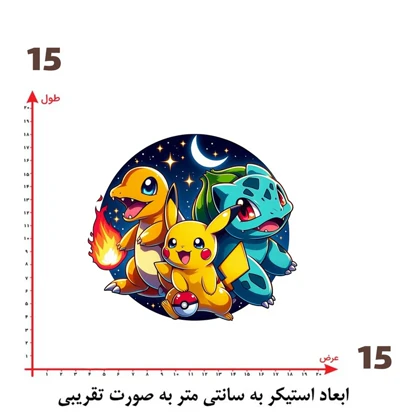 استیکر پارچه و لباس پاد آفرین مدل پوکمون کد 1627