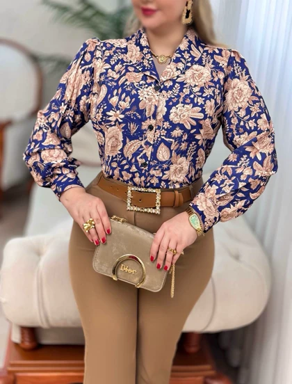 شومیز الیزه ماه گل 3003