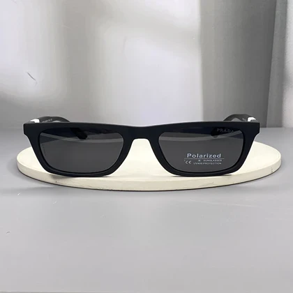 عینک آفتابی پرادا با فریم کائوچو و لنز پلی‌کربنات پلاریزه UV400 آنتی‌رفلکس Prada Luxury