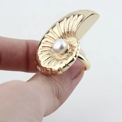 انگشتر زنانه مدل صدف مروارید
