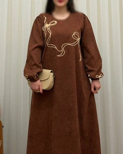 کفتان زنانه گلدوزی پاپیون