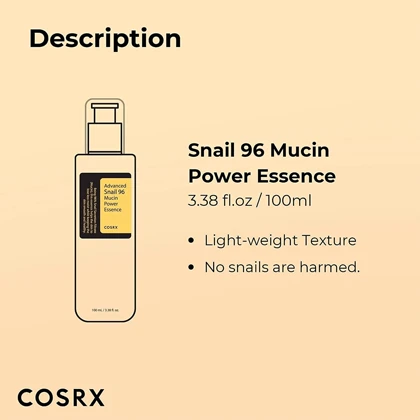 اسنس حلزون کوزارکس COSRX اصل مدل Advanced Snail آبرسان و ترمیم کننده 100ml