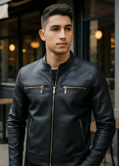 کاپشن چرم مردانه مدل SERGIO ویژه