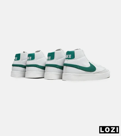 کفش کتانی ساق‌دار مردانه و زنانه سفید سبز Nike Blazer Low 77 مدل 5670