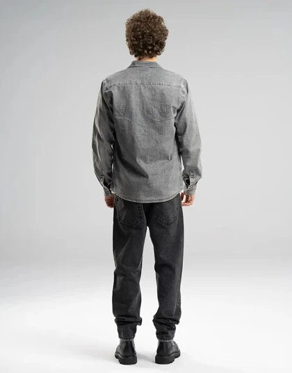 جین دو جیب دکمه پرچی