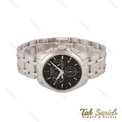 ساعت تیسوت 1853 مردانه سه موتوره استیل صفحه مشکی Tissot-5621-G