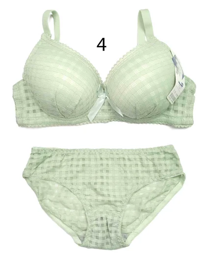 ست شورت و سوتین چهار خونه درشت بدون فنر زنانه