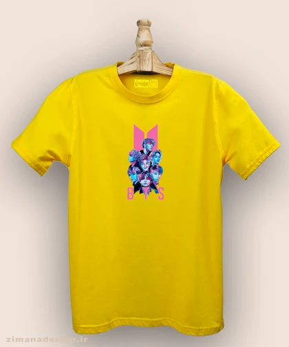 تیشرت مردانه و زنانه طرح بی تی اس کد 935