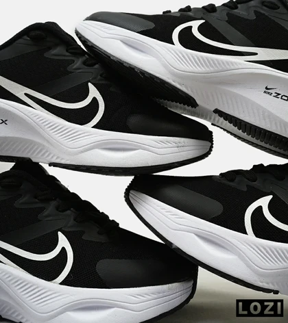 کفش کتانی بزرگ پا مشکی سفید NIKE zoom x smiley مدل 8264