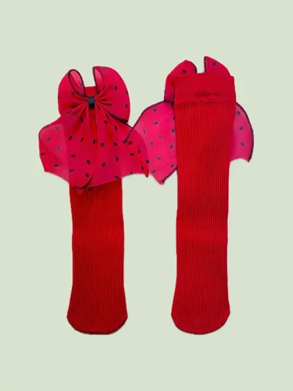 جوراب ساق بلند دخترانه هندوانه یلدایی