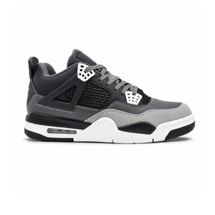 کفش و کتانی مردانه ساق‌دار مدل جردن NIKE AIR JORDAN 4 رنگ طوسی مشکی کد 2825