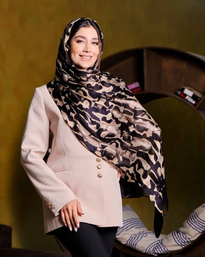 شال ابریشم میله ای 20264 BURBERRY