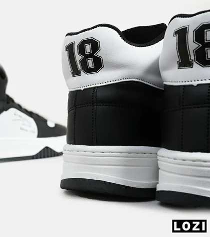 کفش کتانی ساق‌دار مردانه سفید مشکی VANS مدل 5937