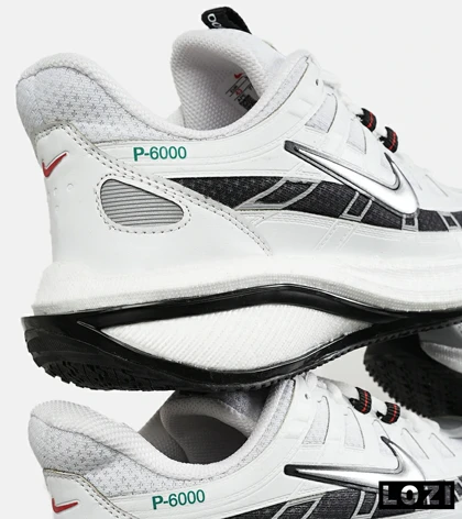 کفش کتانی مردانه و زنانه سفید طوسی نایک NIKE P-6000