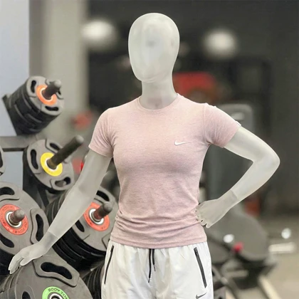 تیشرت ورزشی زنانه نایک (Nike) مدل کبریتی جذب با لوگو گلدوزی