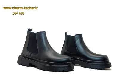 نیم بوت مردانه لوفر دو ور کش چرم طبیعی