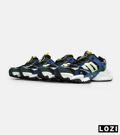 کفش کتانی مردانه و زنانه مشکی آبی لیمویی ADIDAS performance x9000l4