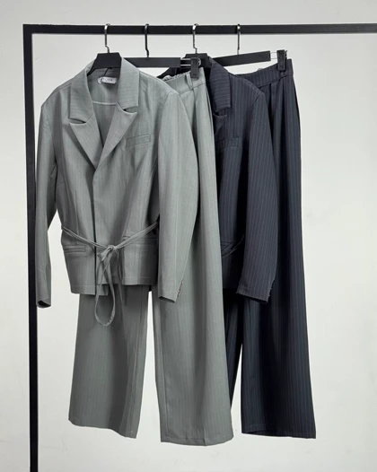 ست کت و شلوار دوبند دیپلمات  کد 800024