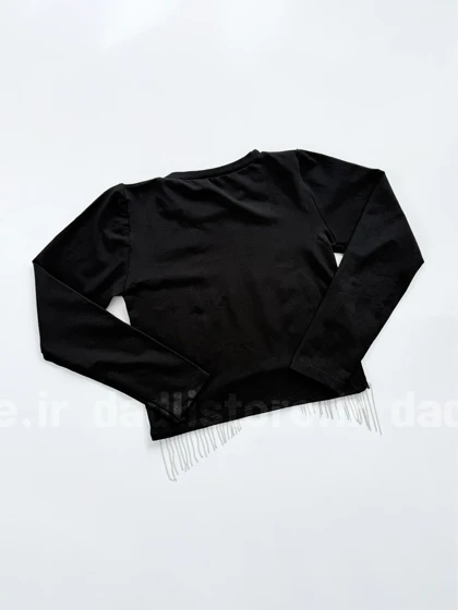 بلوز پنبه لاکرا یقه گرد ریسه ای