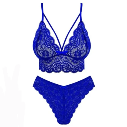 ست لباس زیر زنانه مدل گیپور کد 776 رنگ آبی 5 (1امتیاز) 1 نظر