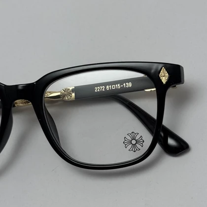 عینک بلوکات کروم هارتز مشکی طلایی Chrome Hearts 2272 - کیفیت مستر