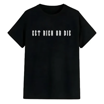 تیشرت لانگ get rich or die نخ پنبه اعلا کد 192276