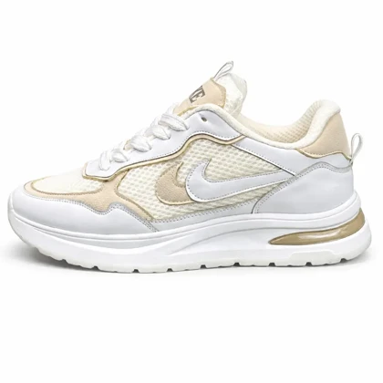 کفش کتانی مردانه مدل نایکی دو نایک رانینگ سفید کرم NIKE