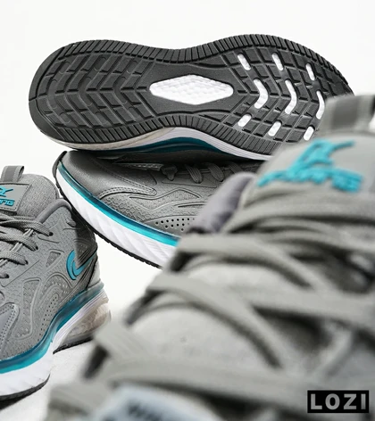 کفش کتانی مردانه طوسی سفید آبی Nike air max pluse
