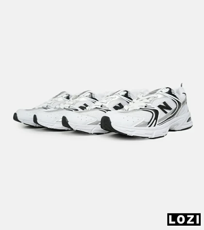 کفش کتانی مردانه و زنانه سفید مشکی NEW BALANCE 530