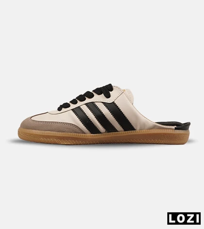 کفش آدیداس سامبا اسلاید کرم مشکی مدل 9175 کتانی Adidas Samba مردانه و زنانه