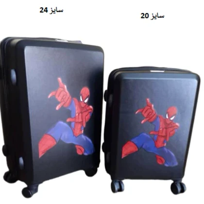 چمدان کودک مرد عنکبوتی سایز 20 رنگ مشکی