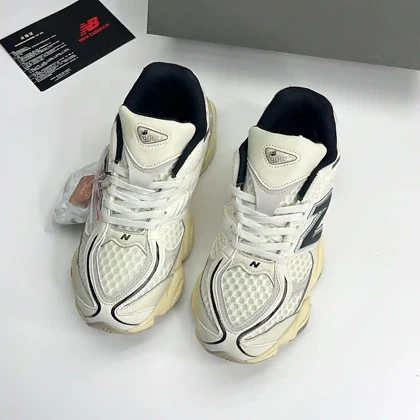 کتانی نیوبالانس 9060 کرم مشکی New Balance 9060 Cream Black