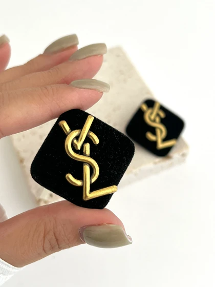 گوشواره مخملی YSL