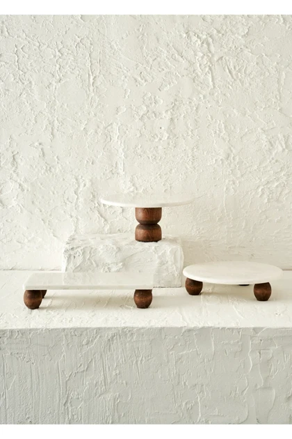 ظرف ارائه Bella Maison مدل Olmo مرمر - طبیعی